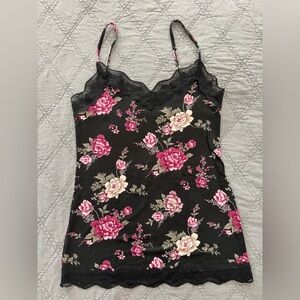 Tezenis Women’s Tank Top Viscose Lace Floral Print - Size Medium